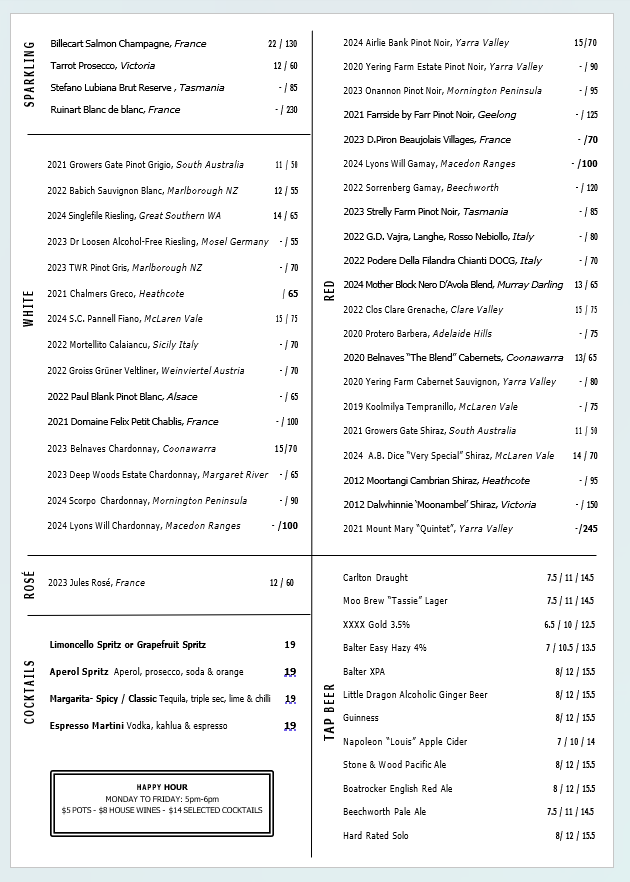 North Port Menu 2